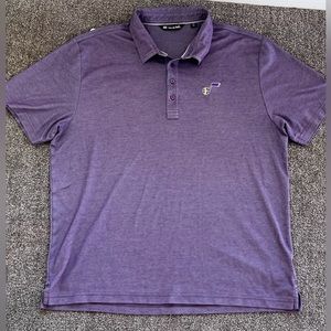 Travis Mathew Polo Shirt Utah Jazz NBA Purple Men’s Size XXL Note Logo